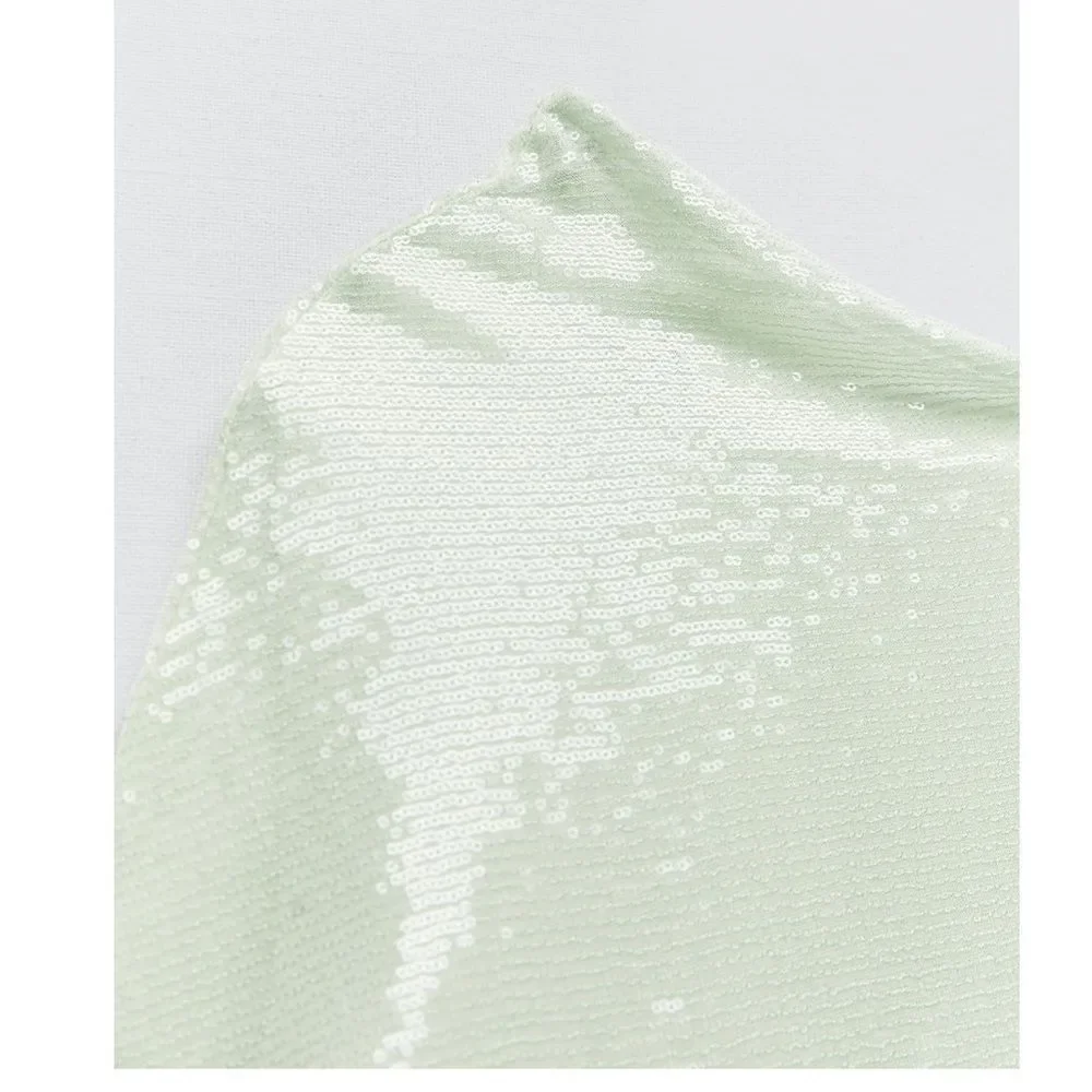 ZARA SEQUIN ASYMMETRIC KNIT DRESS LIMITED EDITION Maxi Formal - Picture 9 of 11